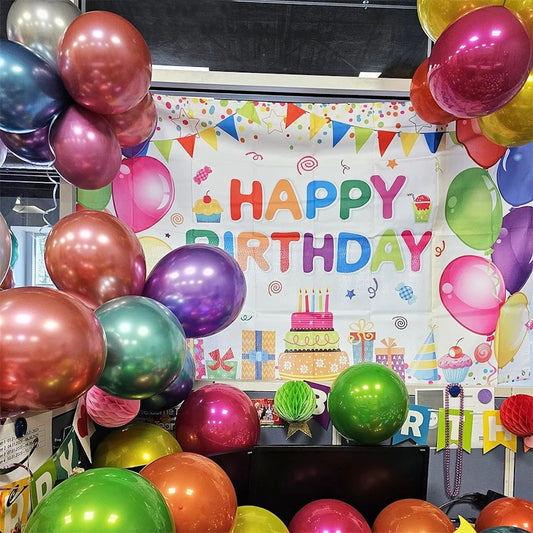 50PCS 5/10/12 inch Matching Color Metallic Balloon Pearl Balloon Confetti Decorative Balloon for Parties, Birthday and Celebrations - ChildAngle