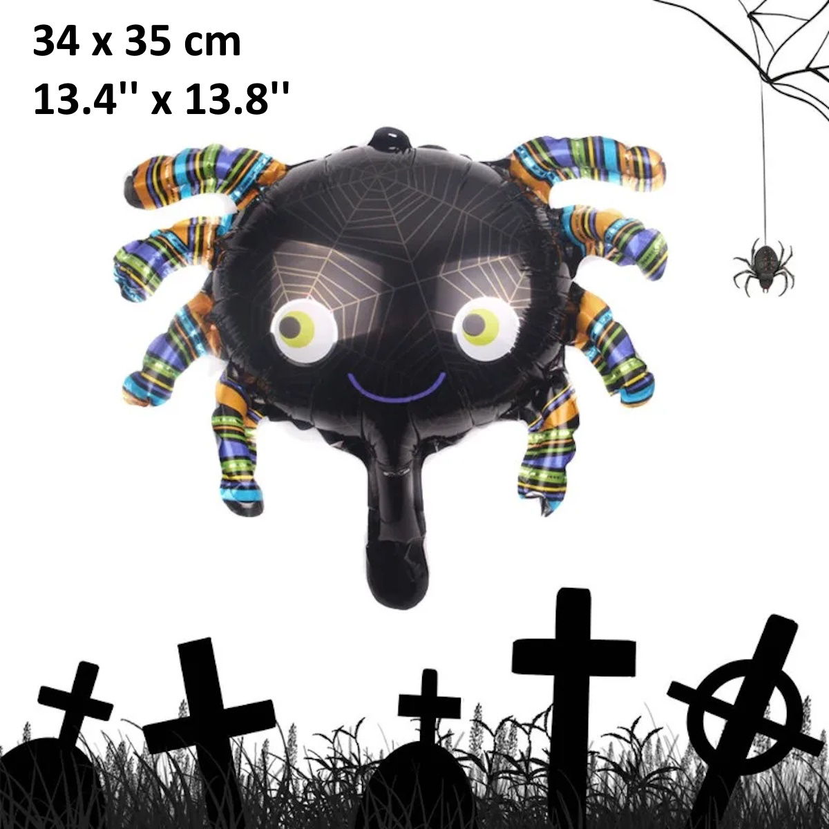 1PC 18'' Balloon Centerpiece for Table Pumpkin Skull Witch Spider Bat Balloon Balloon Focal - ChildAngle