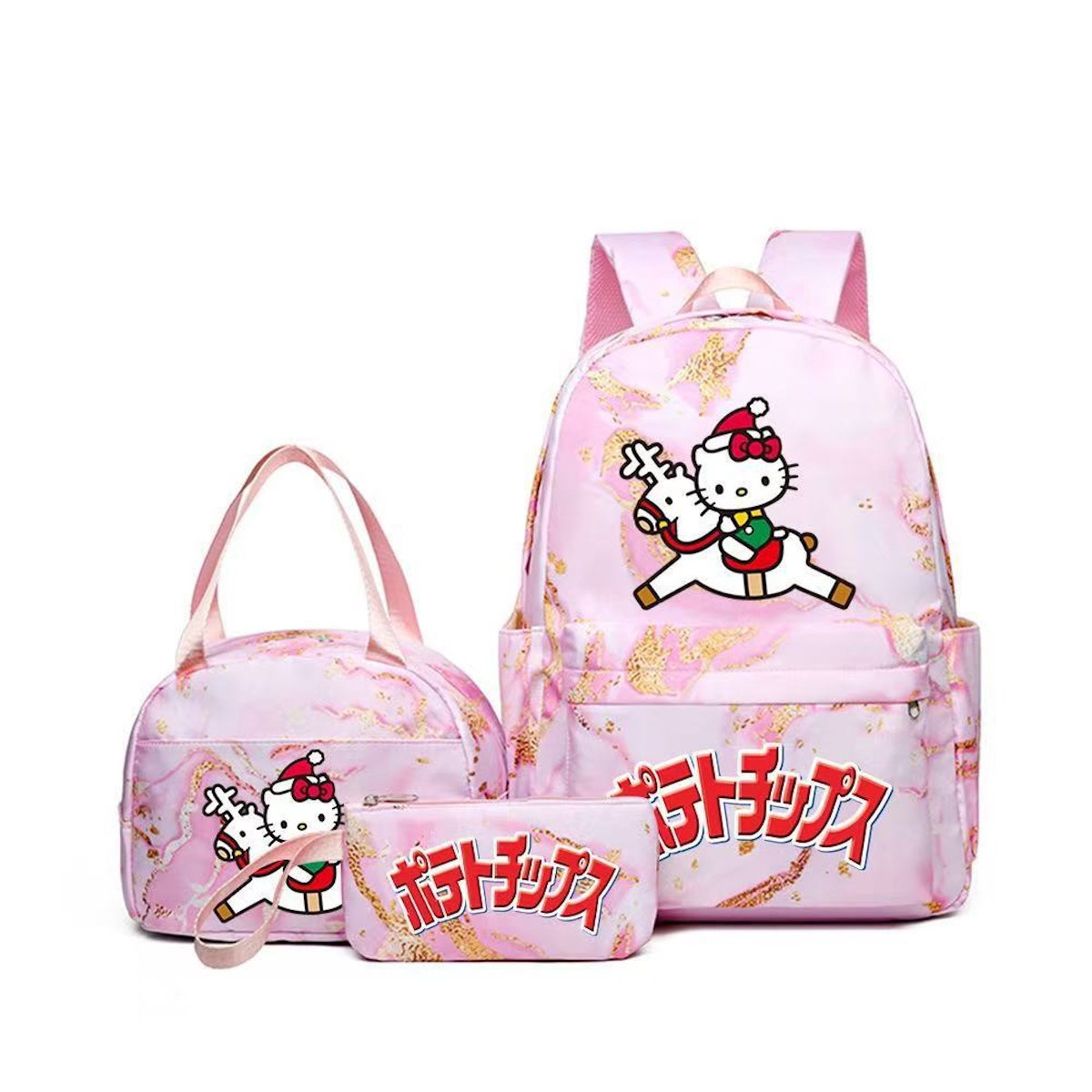3PCS Hello Kitty Backpack and Lunchbox Pencil Bag Set - ChildAngle