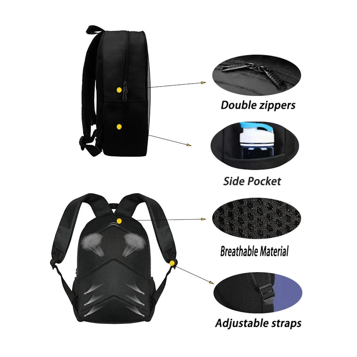 3PCS Iron Man Backpack and Lunchbox Pencil Case Set - ChildAngle