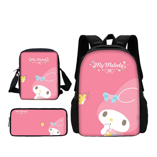 3PCS My Melody Backpack and Lunchbox Pencil Case Set - ChildAngle
