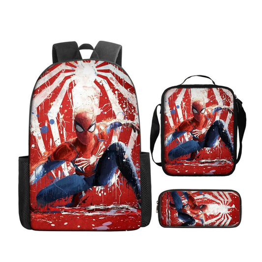 3PCS Spiderman Backpack and Lunchbox Pencil Case Bundle Set - ChildAngle