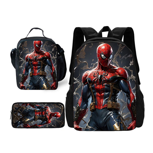 3PCS Spiderman Backpack and Lunchbox Pencil Case Set - ChildAngle