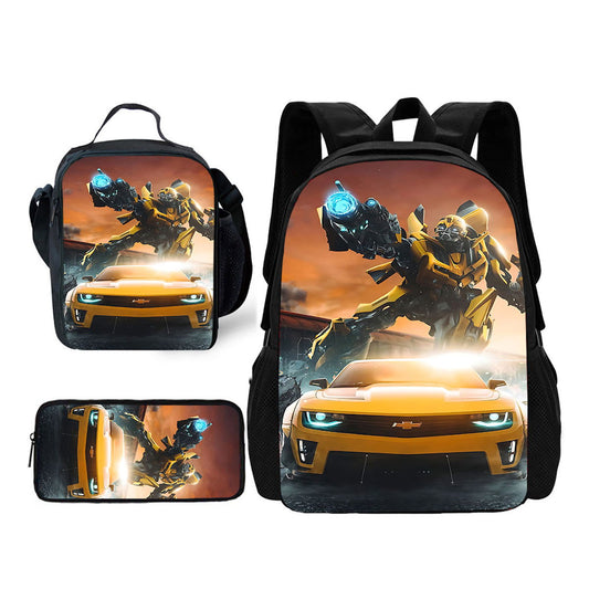 3PCS Transformer Backpack and Lunchbox Pencil Case Set - ChildAngle