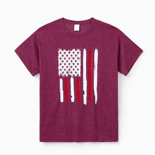 4th of July Family Matching T Shirts Short Sleeve American Flag Top Baby Romper - ChildAngle