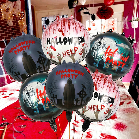 6PCS 18'' Balloon Bouquet for Halloween Party Foil Balloon Set - ChildAngle