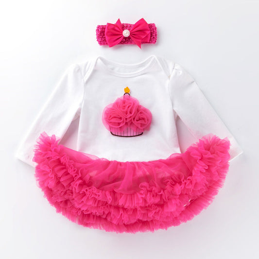 Newborn Infant Outfits Baby Girl My 1st Birthday Party Dress Tutus Newborn Clothes - ChildAngle
