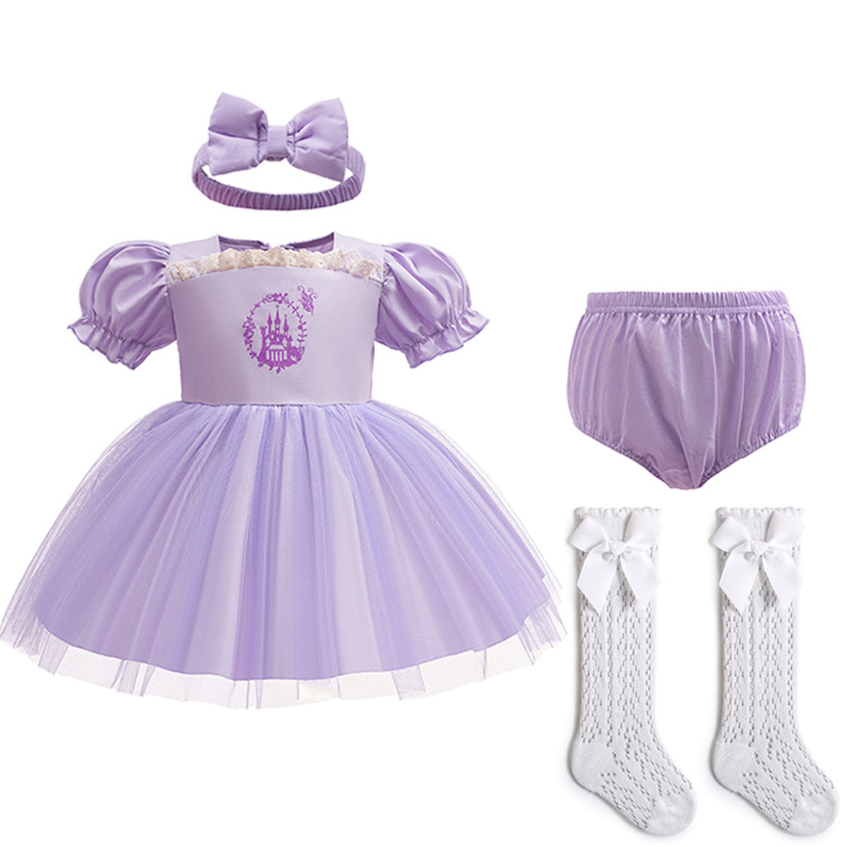 Newborn Infant Outfits Baby Girl Princess Gown Dress Party Dress - ChildAngle