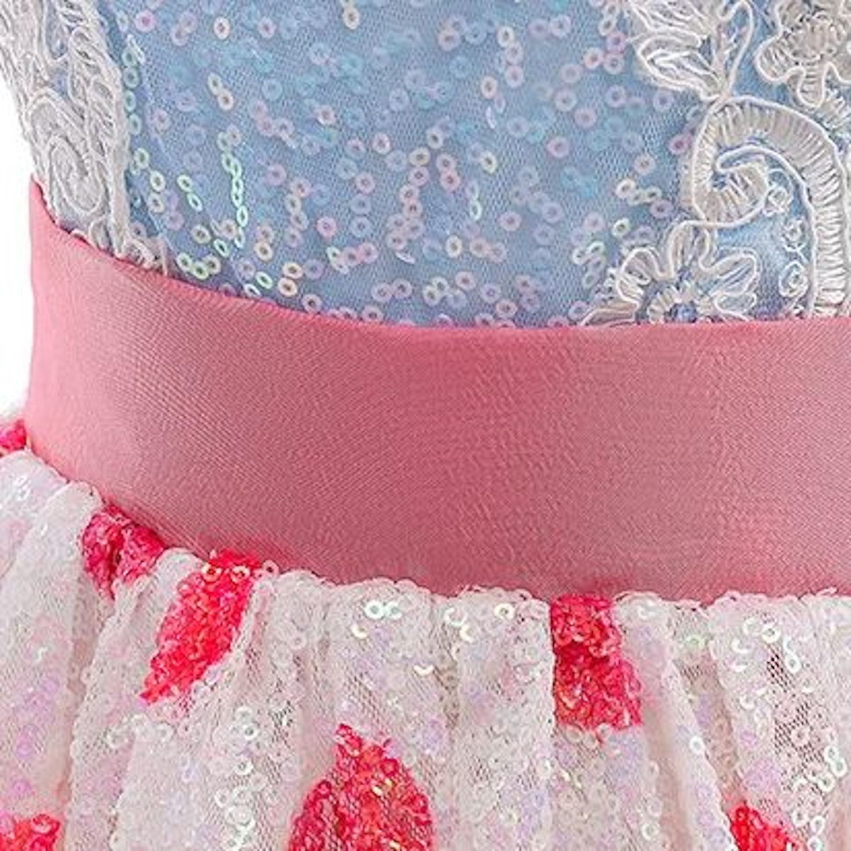 Girls Princess Dress Bo Peep Costume Party Dress with Headband - ChildAngle