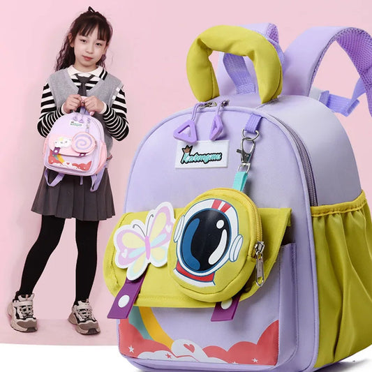 Cartoon Children Kindergarten Backpack Toddlers Preschool Backpack with Accessories - ChildAngle