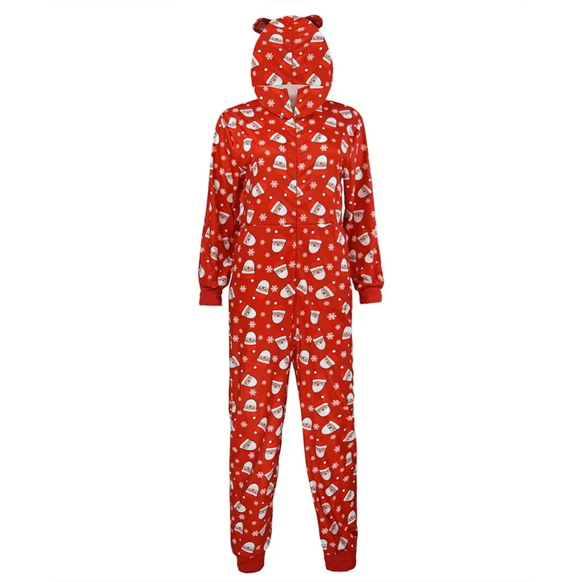 Family matching onesie santa claus Christmas pajamas set - ChildAngle Santa Claus Snowflake Onesie Family Matching Pajamas Set