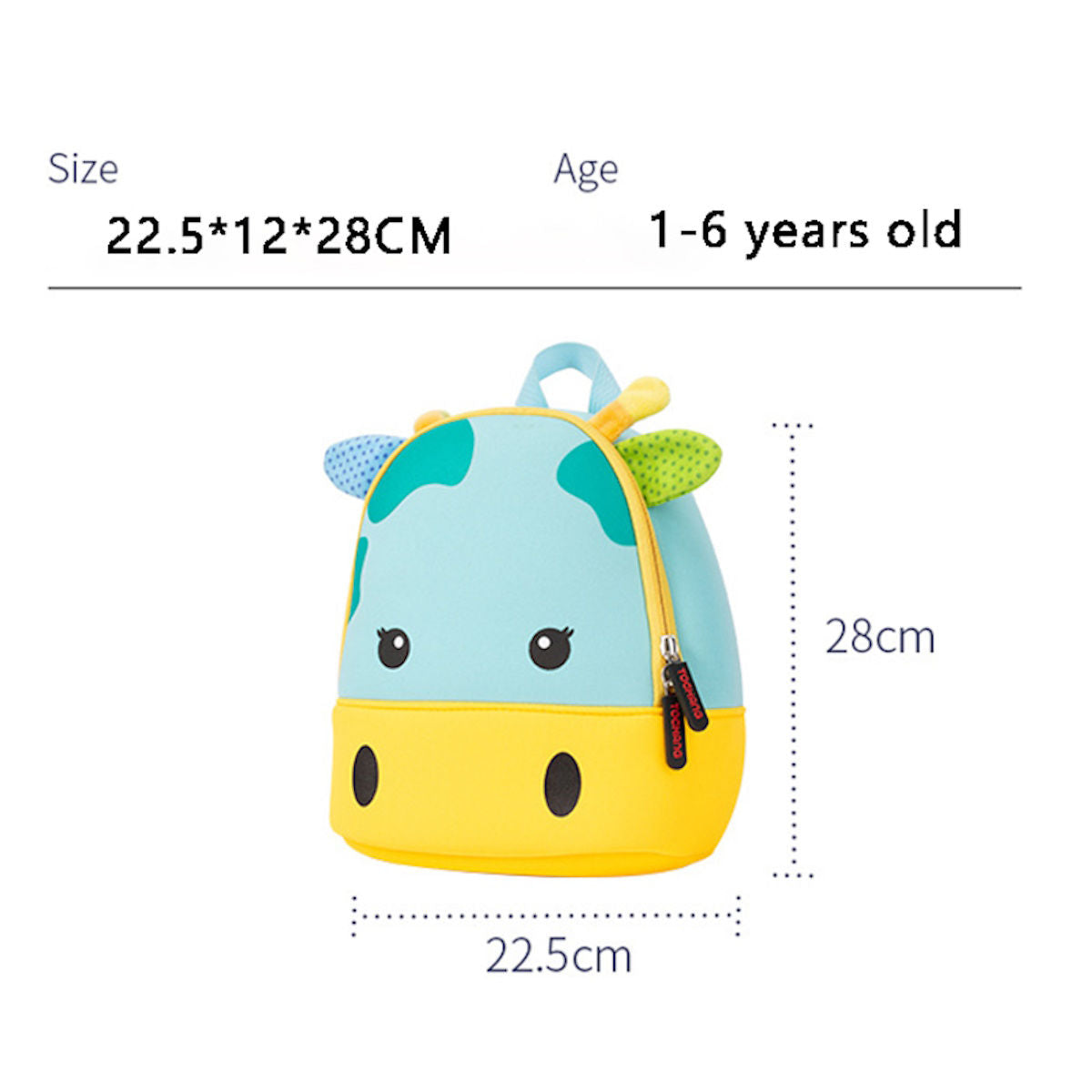 Cute Cartoon Animal with 3D Ears Kindergarten Backpack for Toddlers - ChildAngle