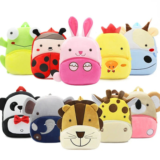 Cute Plush Cartoon Animal with Ears Kindergarten Backpack for Toddlers - ChildAngle