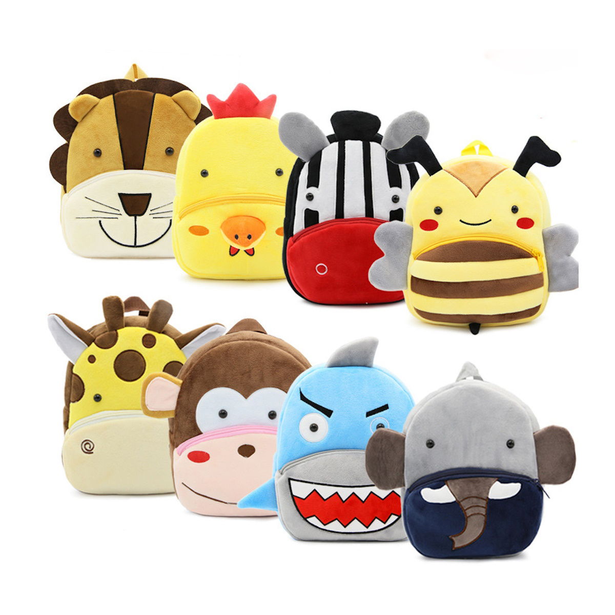 Cute Plush Cartoon Animal with Ears Kindergarten Backpack for Toddlers - ChildAngle