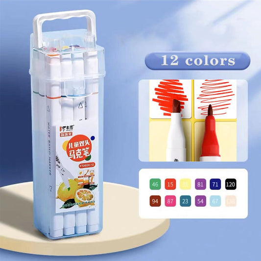 12/24/36/48 PCS Double Tip Washable Art Marker Set