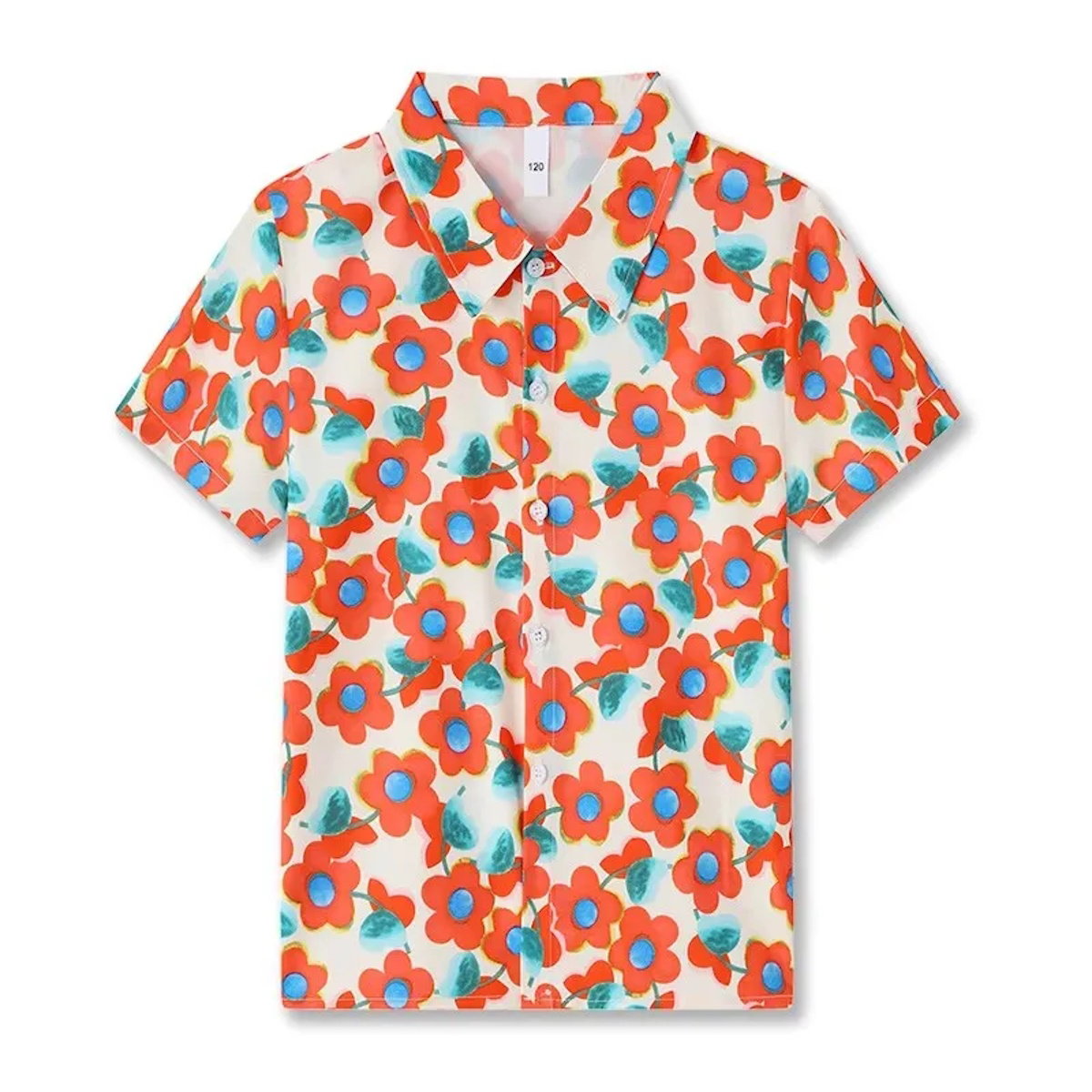 Off-Shoulder Flower Print Family Matching Dress White Shirts and Flower Print Shirts Shorts - ChildAngle Family Matching Swimsuits for Beach