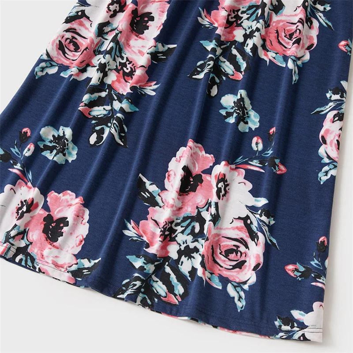 Family Matching Outfits Floral Front Pocket Shirt and Flower Slip Dress - ChildAngle
