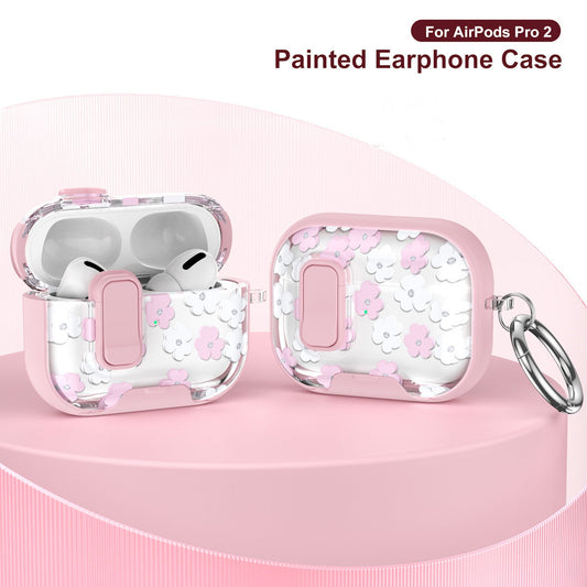 AirPods Pro 3 Flower Painted Protective AirPods Case with Lock