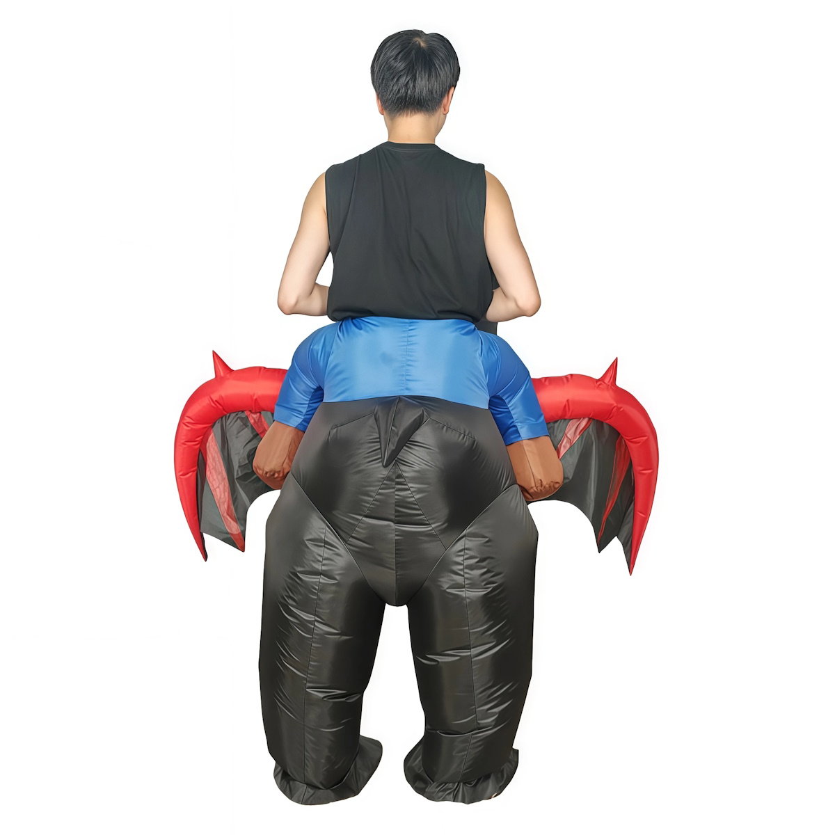 Rider Teens and Adults Inflatable Monster Black Cat Costumes Halloween Blowup Costumes - ChildAngle