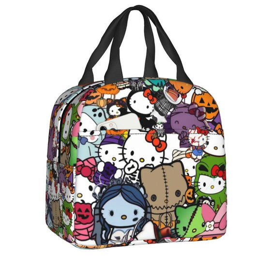 Hello Kitty Lunch Bag Pattern Portable Insulated Tote for School Lunch - ChildAngle