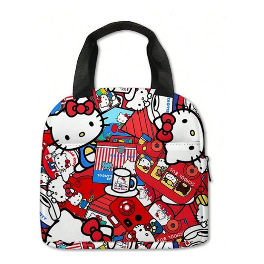 Hello Kitty Lunch Bag Pattern Portable Insulated Tote for School Lunch - ChildAngle