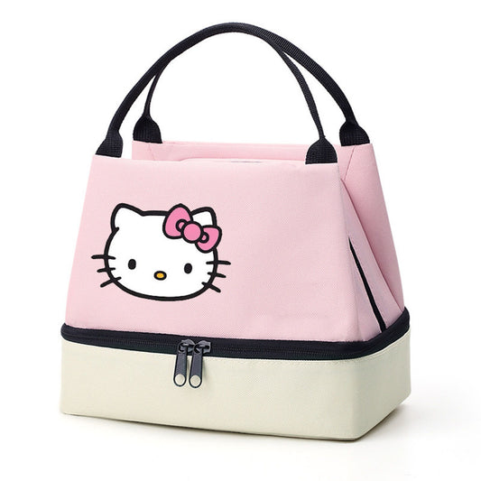 Hello Kitty Lunch Bag Portable Tote for School and Office - ChildAngle