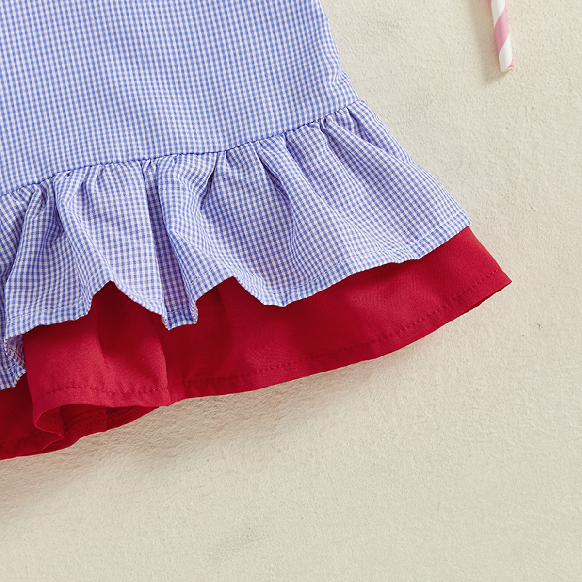 Children's dress with 'Happy 4th of July' text and American flag design - ChildAngle Toddler 4th of July Outfits