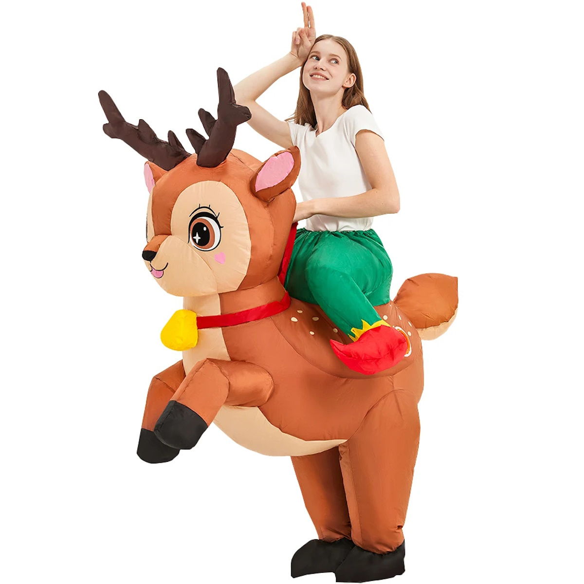Kids and Teens Reindeer Squirrel Alien Inflatable Animal Riding Costumes - ChildAngle