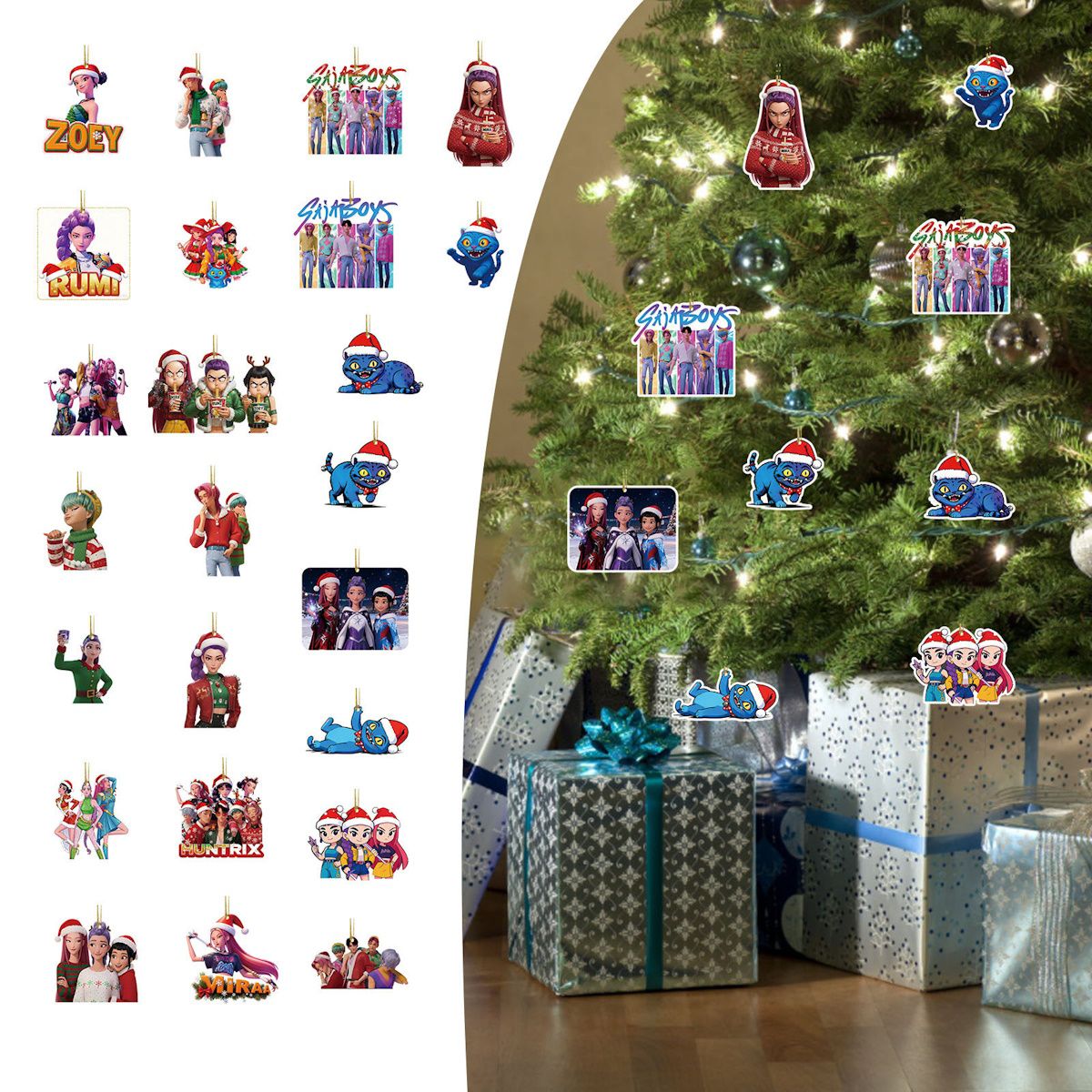 Kpop Demon Hunter Advent Calendar Cartoon Accessories Christmas Ornaments - ChildAngle