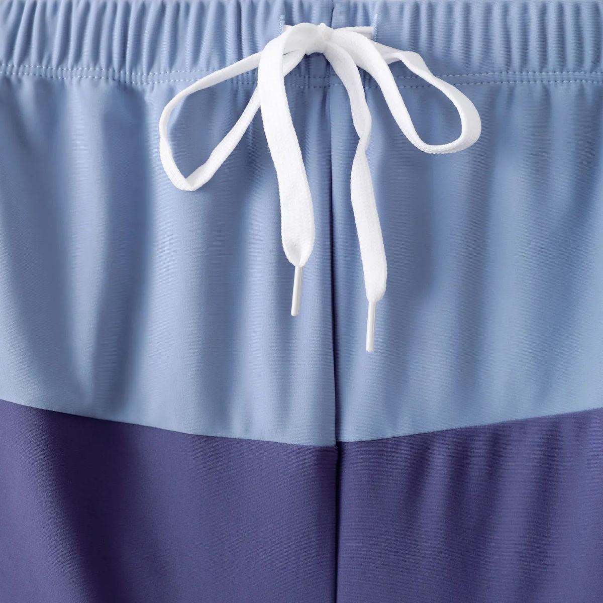 Colorblock High Waisted Ruffle Sleeve One Piece Swimsuits and Colorblock Drawstring Swim Trunks - ChildAngle