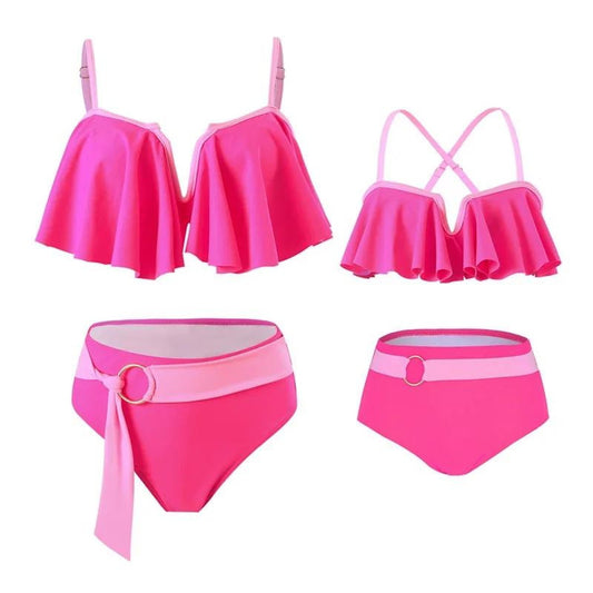Pink bikini set with top and bottom - ChildAngle