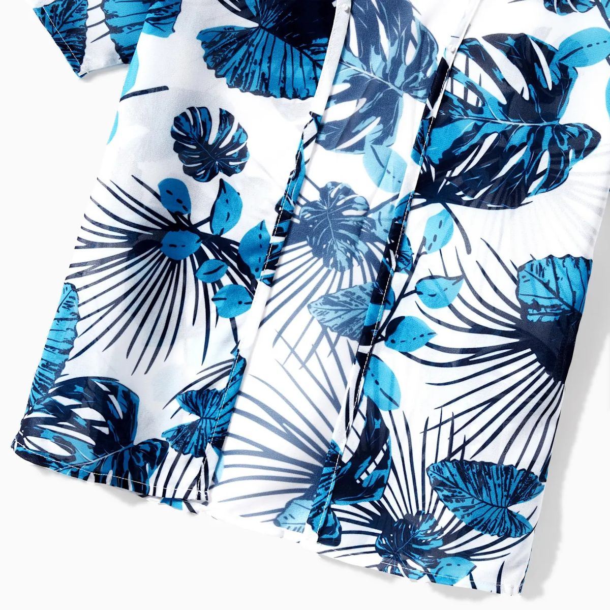 Matching Family Swimsuits Tropical Neck Tie One Piece Swimsuits with Cover Up Or Drawstring Swim Trunks - ChildAngle