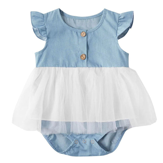 Mommy and Me Blue Button Side Pocket Spaghetti Strap Dress - ChildAngle
