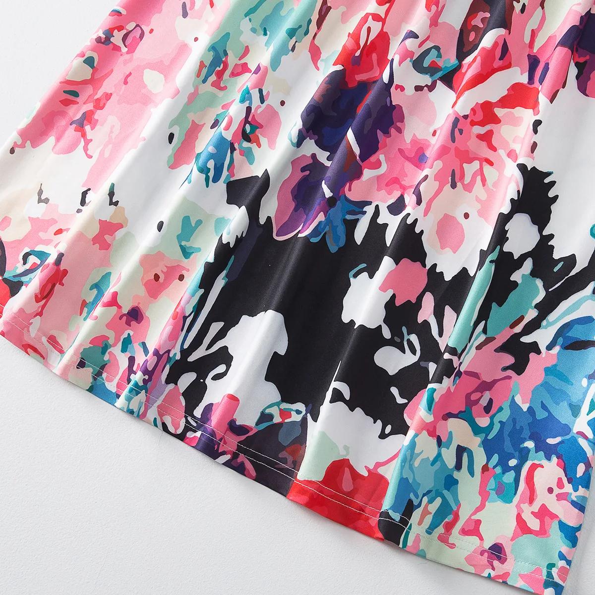 Black Family Matching Dress Floral Maxi Dress for Mommy and Me Matching Outfits - ChildAngle