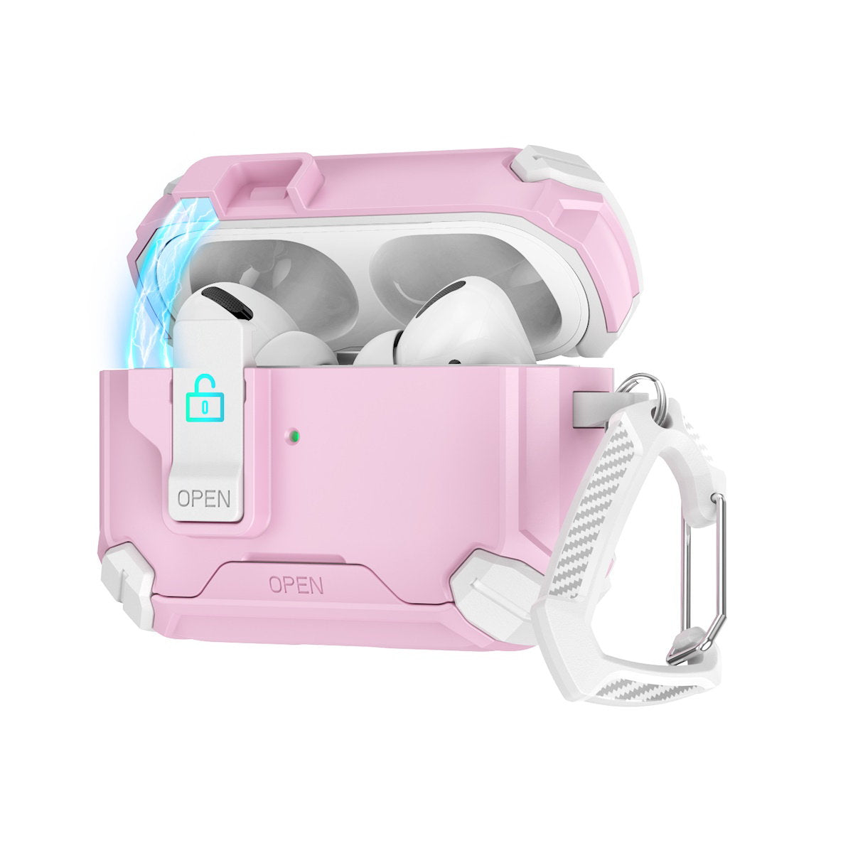 2 in 1 Multifunctional AirPods case with phone stand available in various colors - ChildAngle