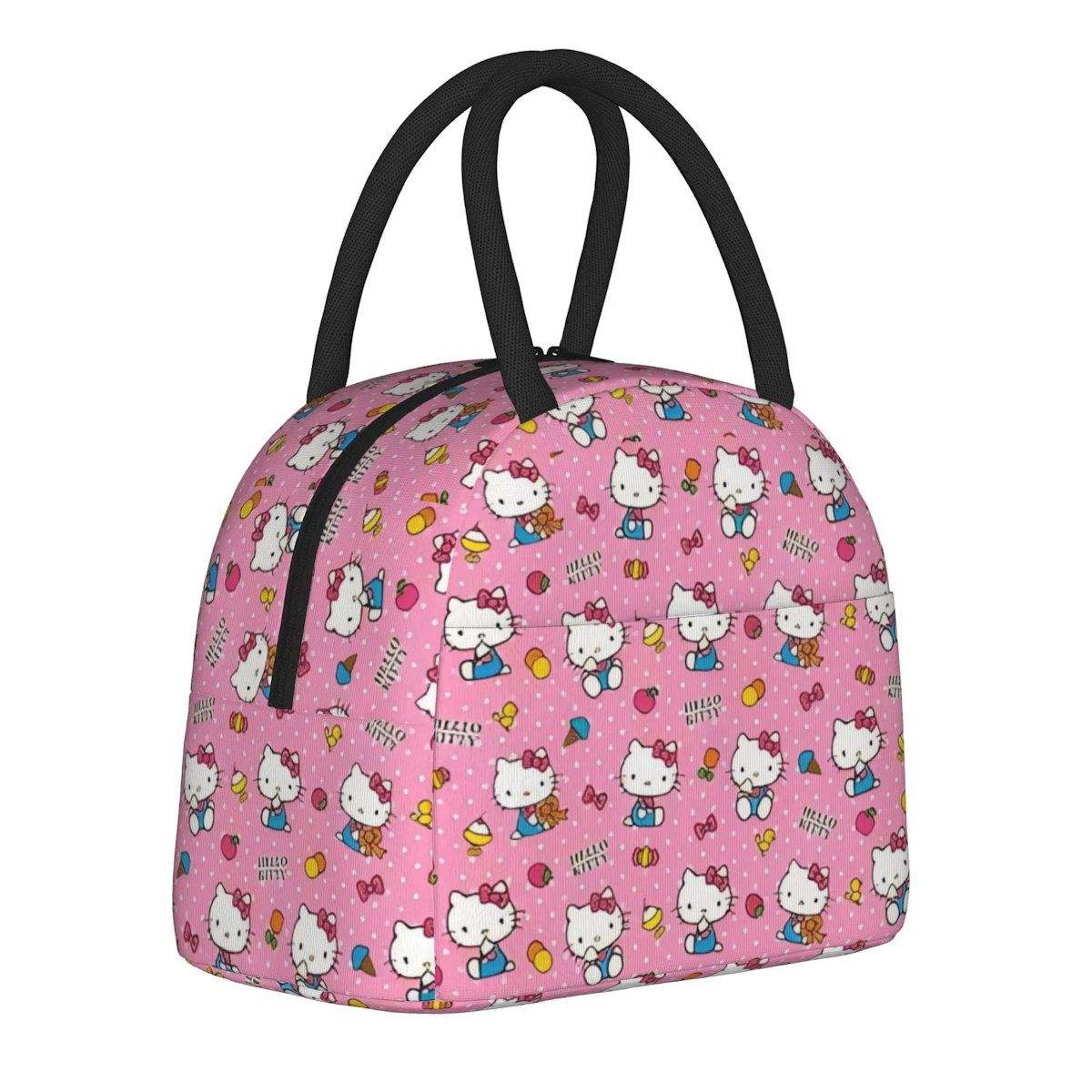 Hello Kitty Lunch Bags Cute Pattern Portable Insulated Totes for School Lunch - ChildAngle