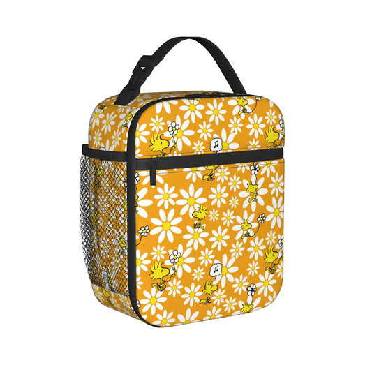 Allover Snoopy Lunch Tote with Side Mesh Pocket - ChildAngle