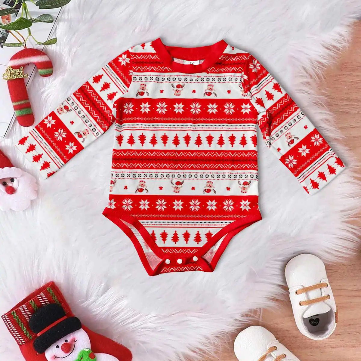 Reindeer Matching Christmas PJS Short Sleeve Family Matching Pyjamas Set - ChildAngle