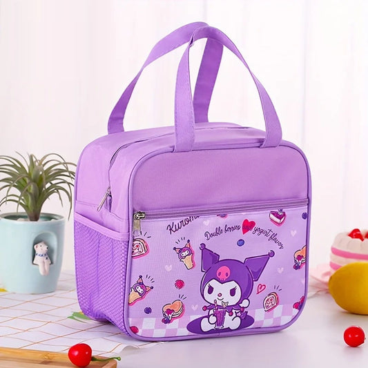 Sanrio Lunch Bag Portable Insulated Tote with Side Pocket for Water Bottle - ChildAngle