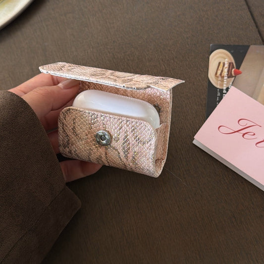 Colored Snake Skin Leather AirPods cases - ChildAngle