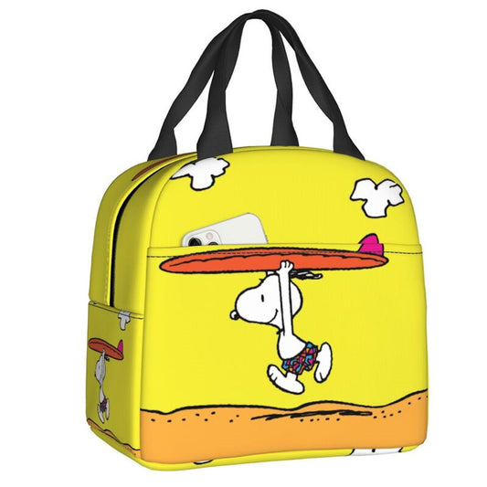 Snoopy Lunch Bag Large Capacity Portable Lunch Bag Tote - ChildAngle