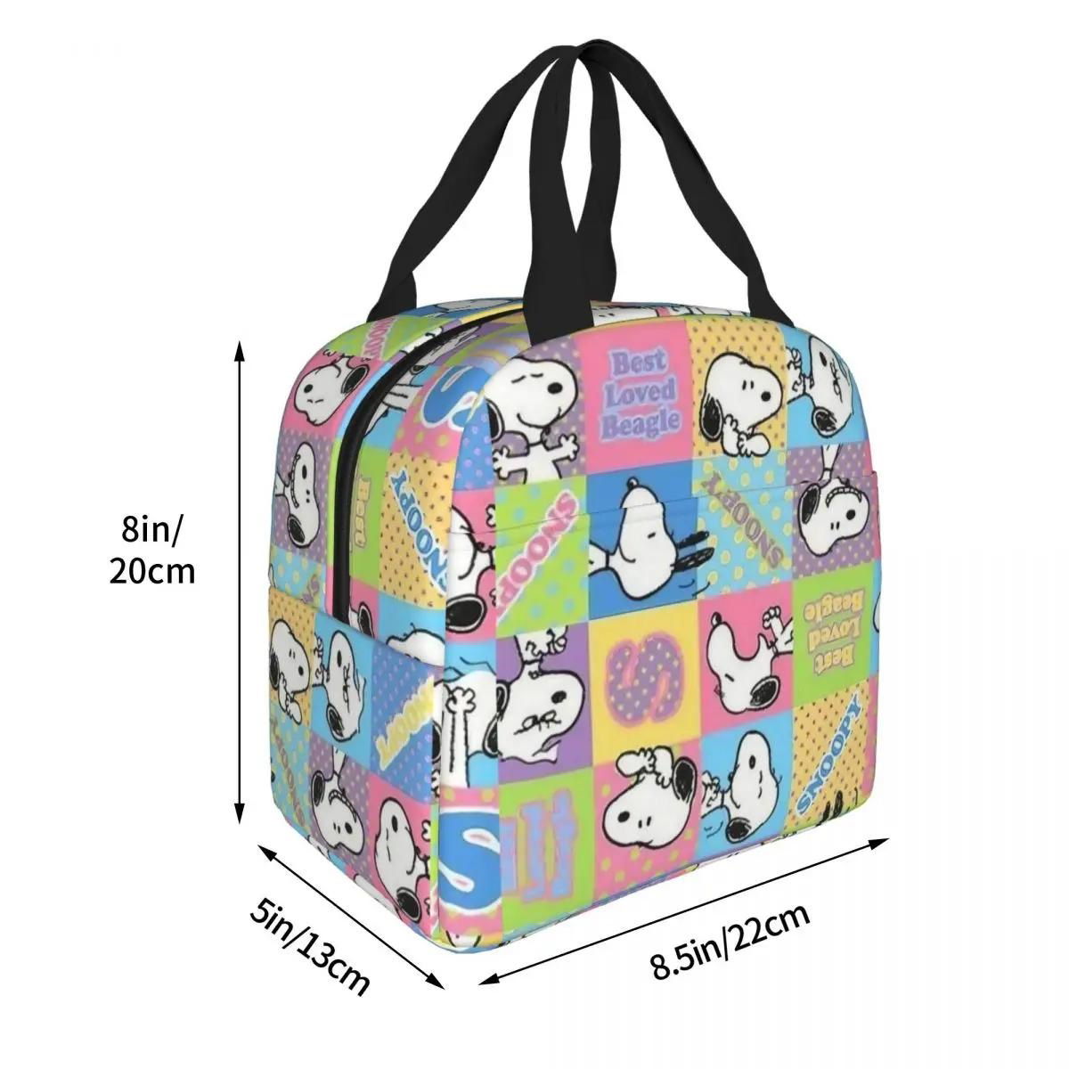 Snoopy Lunch Bag Portable Tote for Lunch - ChildAngle