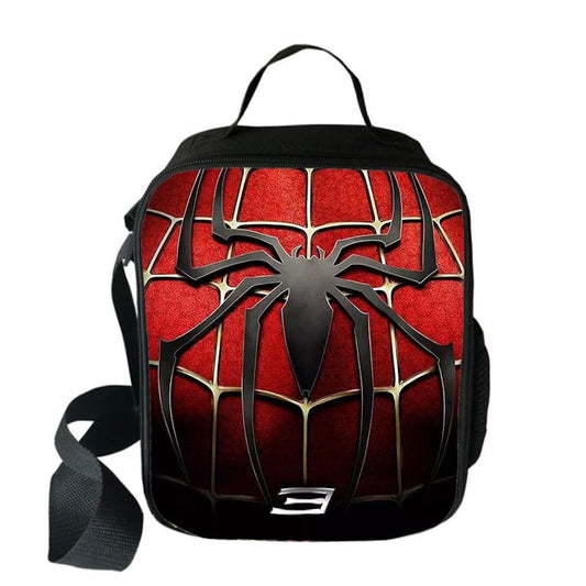 Spiderman Lunch Bag Cool Spider Web Tote with Adjustable Shoulder Straps - ChildAngle