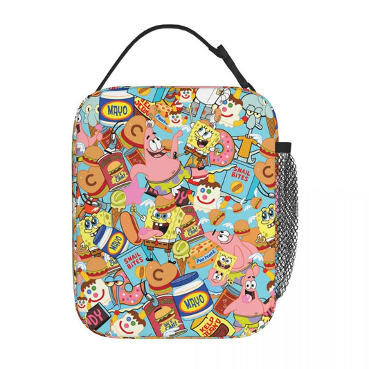 Spongebob Lunch Bag Portable Squarepants Insulated Lunch Tote - ChildAngle