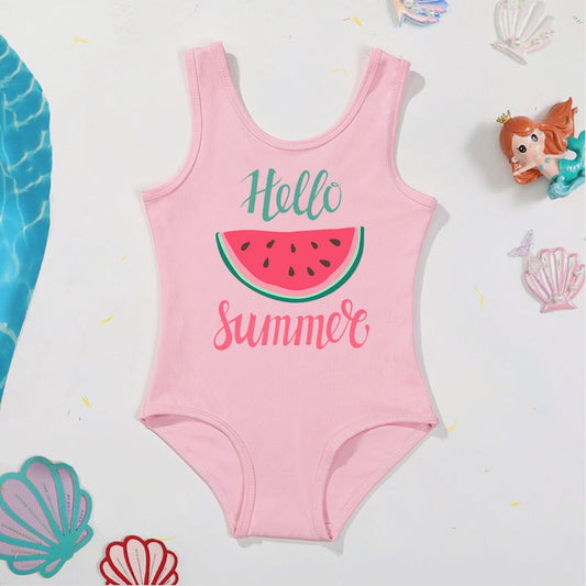 Watermelon One Piece Swimsuits Swimwear for Toddler Girls - ChildAngle