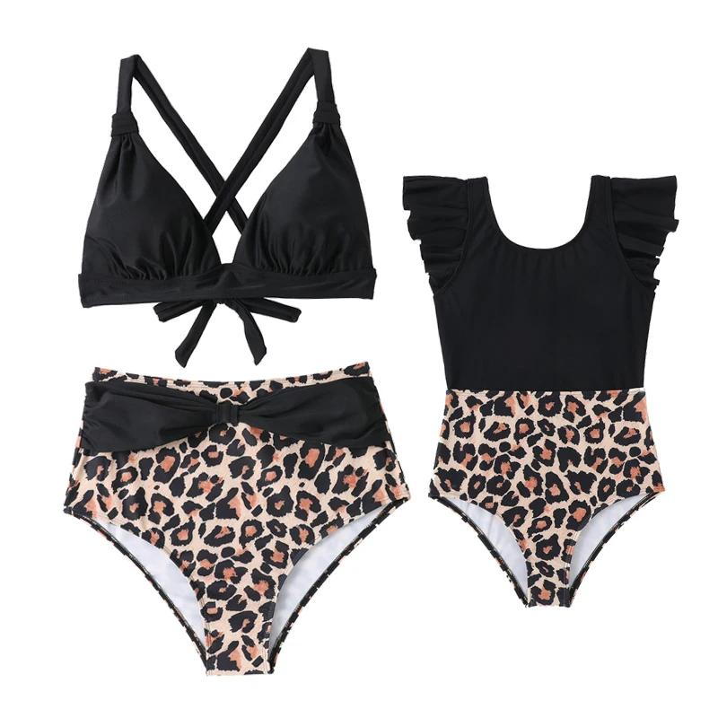 Mommy and Me Matching Swimsuits Pattern Printed Swimwear - ChildAngle