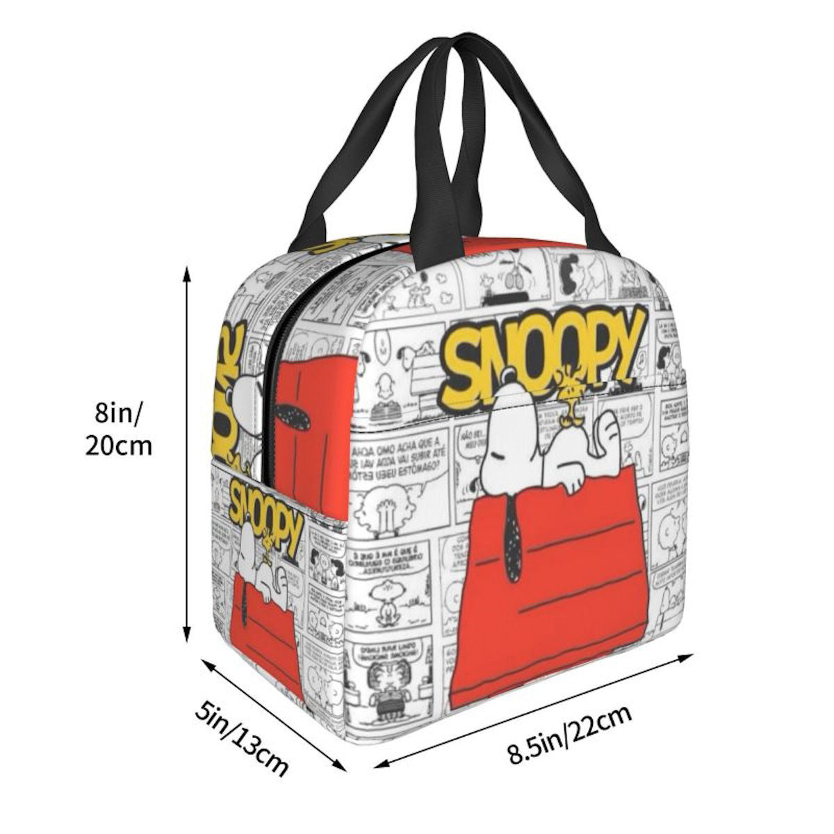White Snoopy Lunch Bag Tote Large Capacity Lunch Bag - ChildAngle