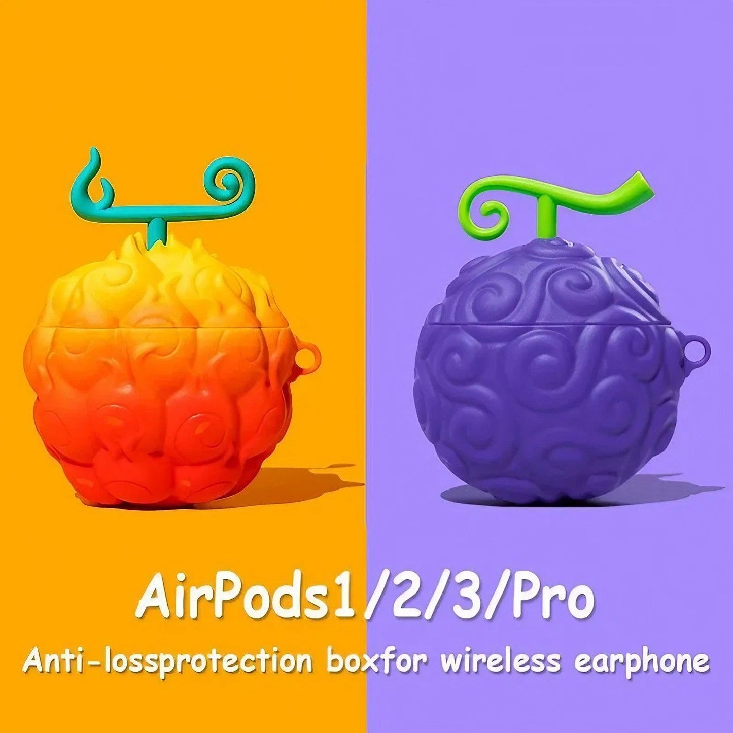 Devil Fruit AirPod Case One Piece Mera Mera Gum Gum Fruit AirPod Case - ChildAngle