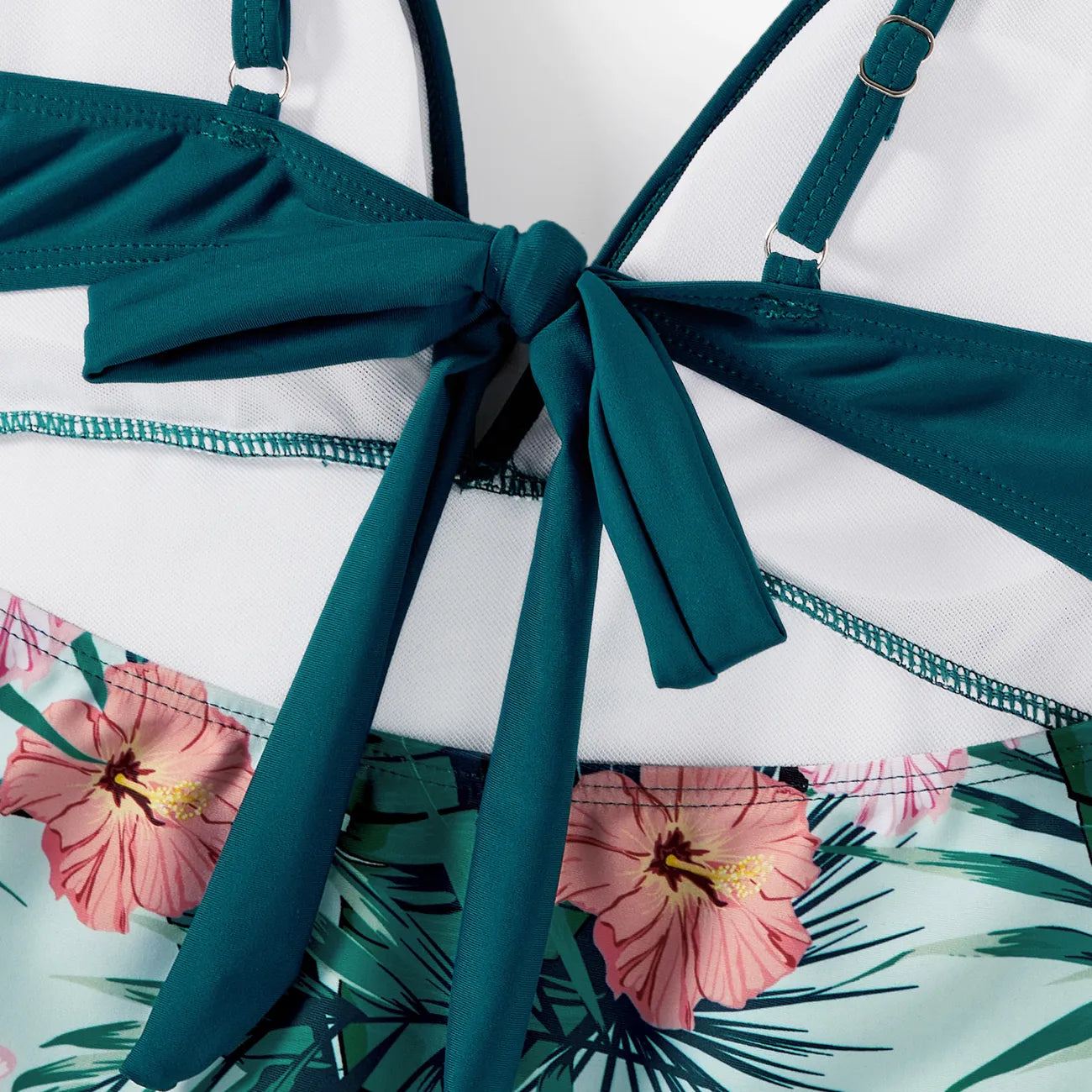 Family Swimwear Swimsuit Floral and Leaf Print Mom Dad Boys Girls - ChildAngle