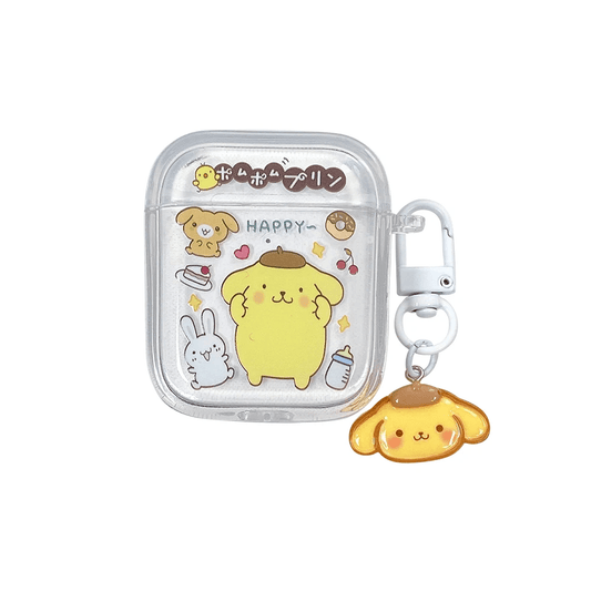 Transparent Kawaii AirPod Case Sanrio AirPods Case With pendant - ChildAngle